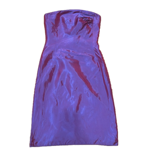 🌿Flores & Flores purple dress with red lining + wrap, size 4🌿